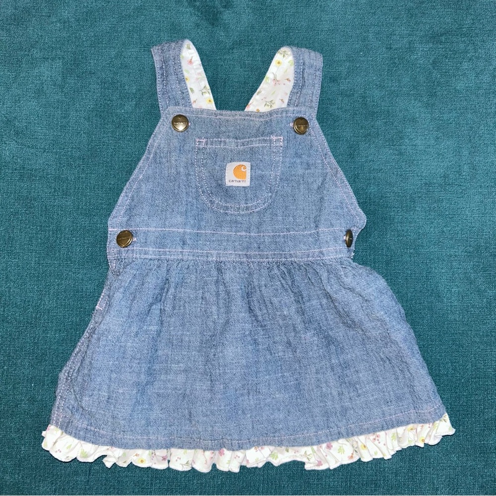 Carhartt Light Blue Denim Kids Overall Dress